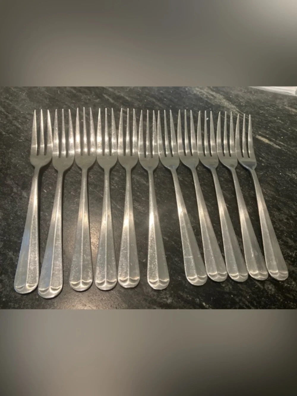 Set of 11 Qualite Royal Bristol Stainless Steel Fork Silver-7.5”-3 Prong